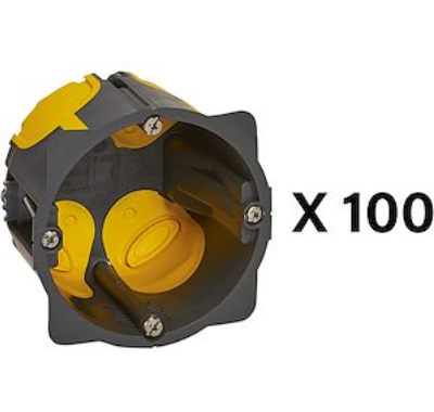 LEGRAND Distribox Eco Batibox - Lot de 100 boîtes - profondeur 50mm 080013L