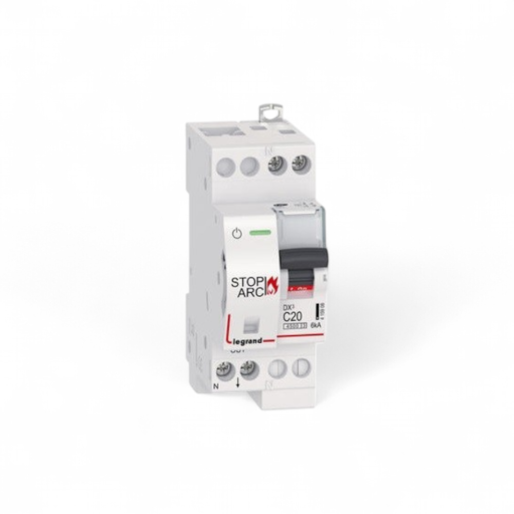 legrand-disjoncteur-dx3-stop-arc-vis-vis-4500-6ka-20a-1p-n-courbe-c-protection-des-departs-ref-415908