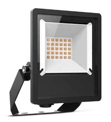 MIIDEX - Projecteur LED Plat - 10W - Noir - CCT  - REF - 100738