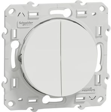 Interrupteur double va-et-vient avec voyant lumineux SCHNEIDER ELECTRIC Odace – Réf S520273