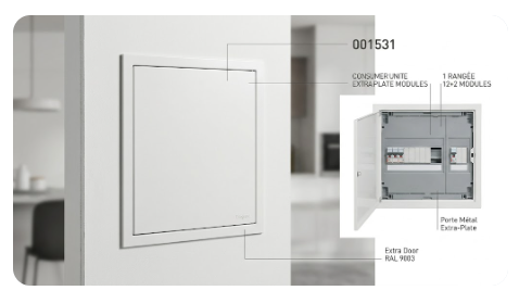 LEGRAND 001531 - Coffret Modulaire Encastrable 1 Rangée 12+2 Modules