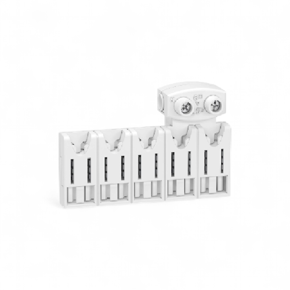 SCHNEIDER ELECTRIC - Rési9 XE répartiteurs 5 modules 10 pas de 9mm avec connecteur - REF R9EXHC05