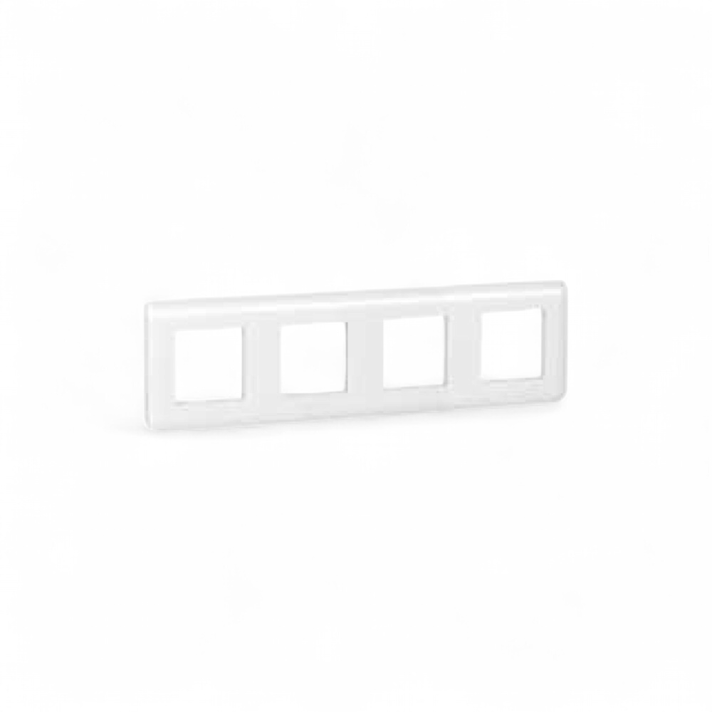 LEGRAND - Plaque 4 postes Niloé - Blanc - REF 665004
