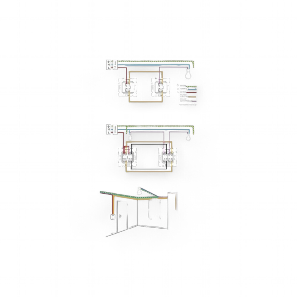 SCHNEIDER ELECTRIC - Odace double va-et-vient Blanc connexion rapide à vis - REF S520214