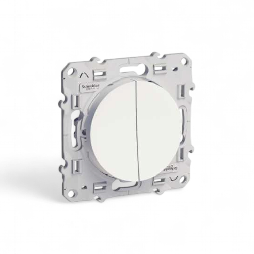 SCHNEIDER ELECTRIC - Odace Va-et-Vient   poussoir Blanc 10 A - Réf - S520285
