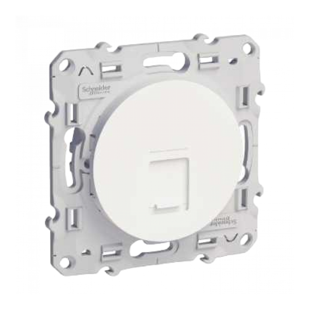 SCHNEIDER ELECTRIC - Odace prise RJ45 Blanc grade 1 téléphone   informatique cat. 6 UTP à vis - REF S520475