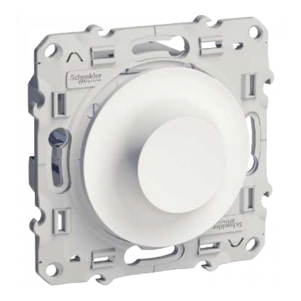 SCHNEIDER ELECTRIC - Odace variateur pour lampes fluocompactes Blanc 9…100W 2 fils - REF S520518