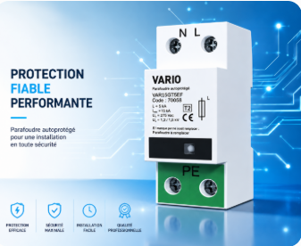 ADEE Parafoudre bipolaire VARIO compact monobloc VAR15GT5EF - déconnecteur associé intégré - 70058
