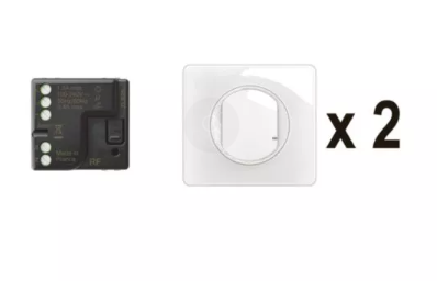 LEGRAND Prêt-à-Poser connectable Céliane créer un va-et-vient avec micromodule et commandes sans fils - Blanc