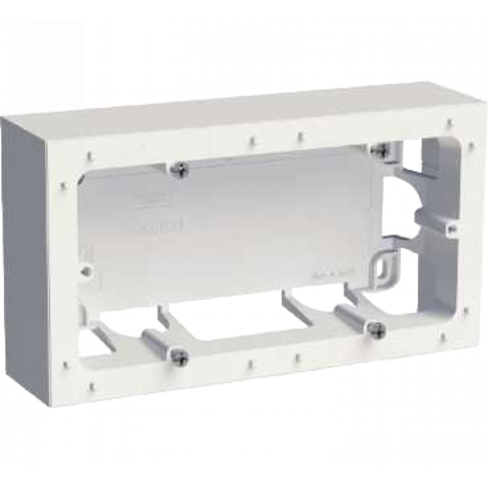 SCHNEIDER ELECTRIC - Odace Styl boîte montage en saillie Blanc 2 postes entraxe 71mm - REF S520764