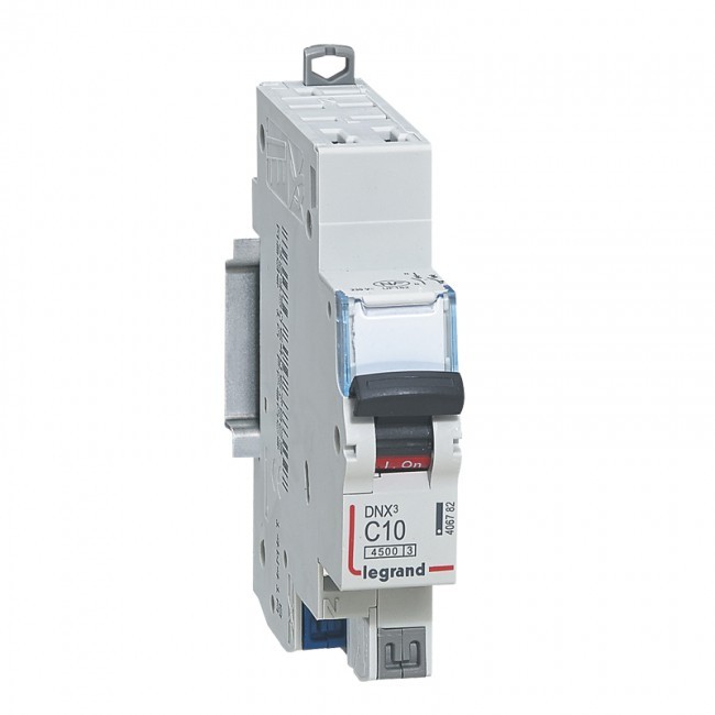 Disjoncteur DNX 4500 Phase Neutre 10A courbe C connexion automatique 1 module Legrand – Réf 406782