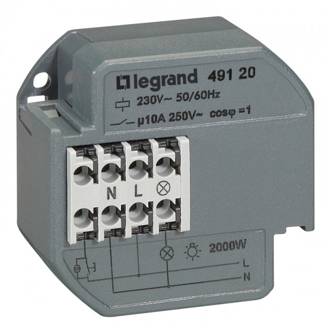 LEGRAND - Télérupteur 1P - 10 AX - 230 V~ 50/60 Hz - intensité max