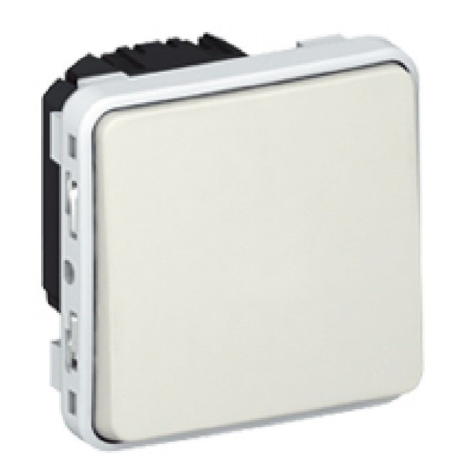 Bouton poussoir NO Legrand Plexo blanc 10A 069630