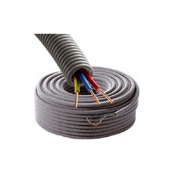 Gaine ICTA préfilée 3G2,5 mm² Ø20 mm, couronne 25 m