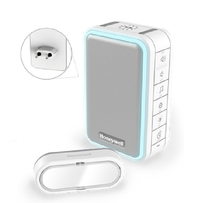 SONNETTE SANS FIL Portable Enfichable, Boutton Poussoir avec LED