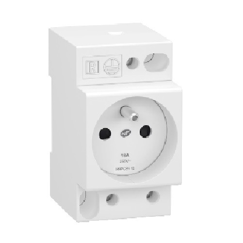 Prise modulaire Schneider R9PCS616 Resi9 2P+T 16A 250V