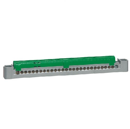 Legrand 404839 - Bornier de terre IP2X vert 227 mm