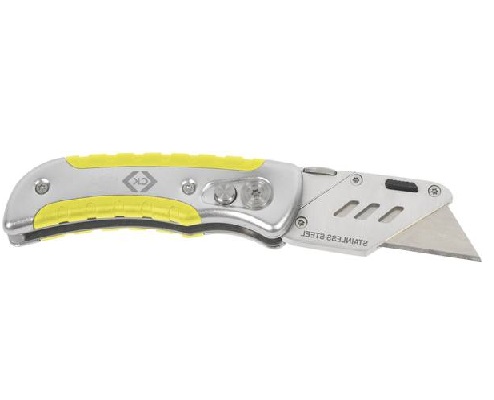 Cutter pliant C.K T0954, manche aluminium et porte-lame inox