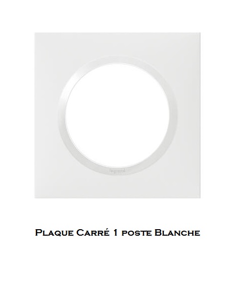 legrand dooxie plaque carre blanche