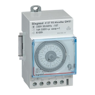 LEGRAND - Interrupteur horaire analogique modulaire programmable manuel hebdomadaire - cadran vertical - 412795