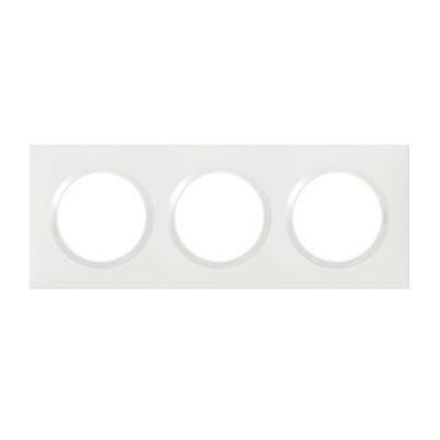 LEGRAND - Plaque carrée Dooxie - 3 postes finition blanc - REF 600803