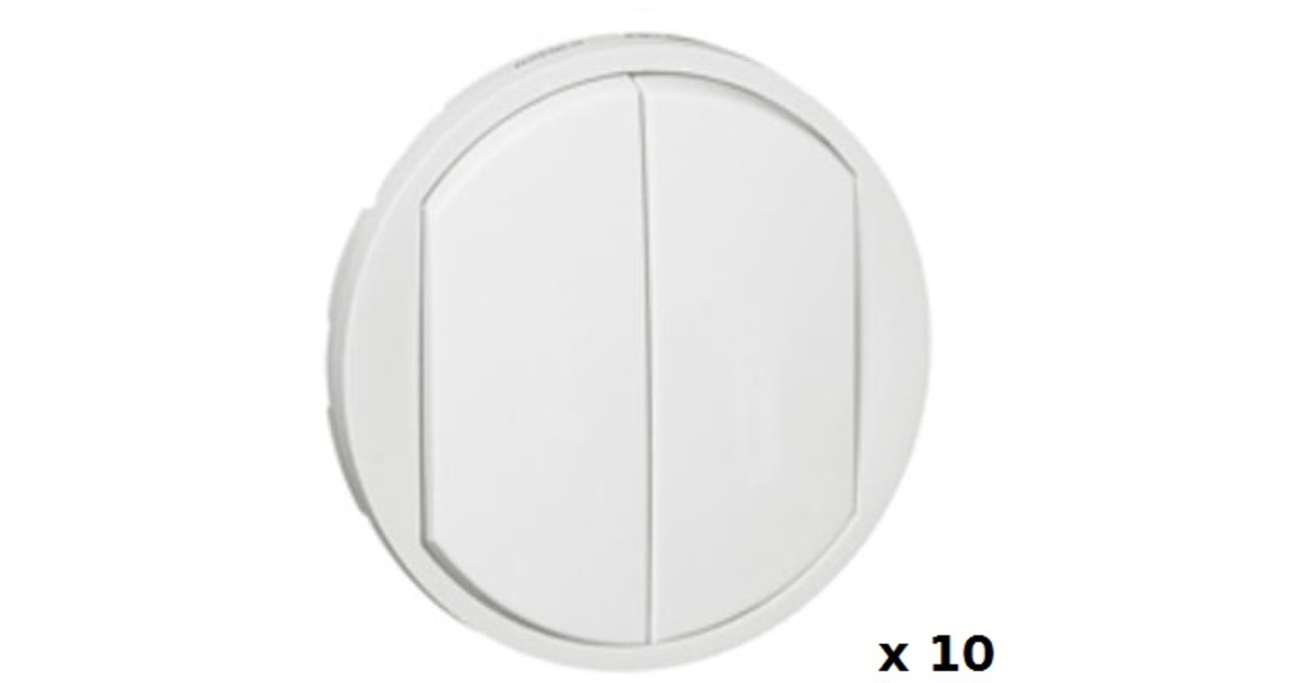 Lot De 5 Plaques De Sortie Doubles Legrand Céliane – Blanc – Réf. 680 02 / 68002 – Occasion