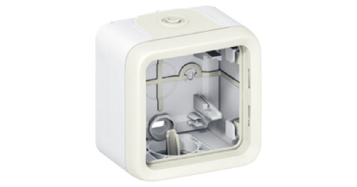 Adaptateur étanche Plexo IP66 composable pour mécanismes 2 modules Mosaic gris LEGRAND 090490