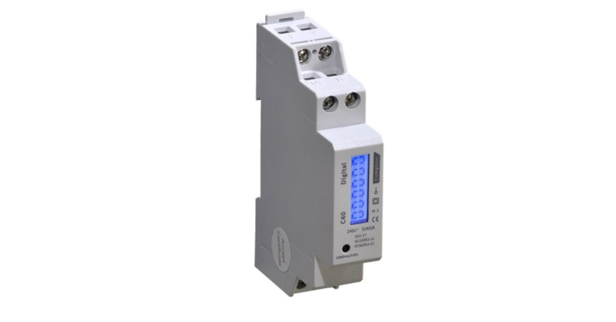 Compteur D'énergie HAGER ECP140D - Monophasé 40A 230V - MID - Neuf