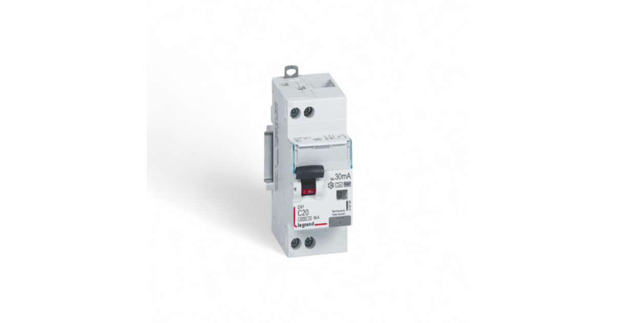 Disjoncteur Différentiel Legrand DX³ 20A Type F 30mA Courbe C - 1P+N 2 Modules