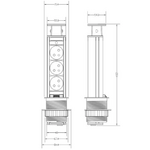 Bloc prise + usb orno1349A