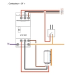 LEGRAND -Schnéma électriuqe  Contacteur domestique silencieux CX3 - 25A - 3P - Contact 3F - 412502