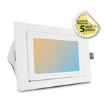 MIIDEX - Spot LED Rectangulaire Inclinable avec Alimentation Electronique 32-38W - CCT - 76913