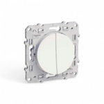 SCHNEIDER ELECTRIC - Odace double va-et-vient Blanc connexion rapide à vis - REF S520214