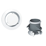 AXELAIR - Bouche d'extraction Ø125 avec manchon placo 3 griffes -BF125