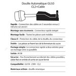 Support spot orientable Miidex 7719 blanc avec douille GU10, vue 3