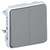 LEGRAND - Double poussoir NO+NF Plexo composable IP55 10A - gris - Réf - 069545