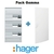 HAGER - Pack Gamma Coffret + Porte - 39 modules - 3 rangées