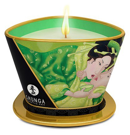 Grande bougie de massage SHUNGA ZENITUDE thé vert exotique