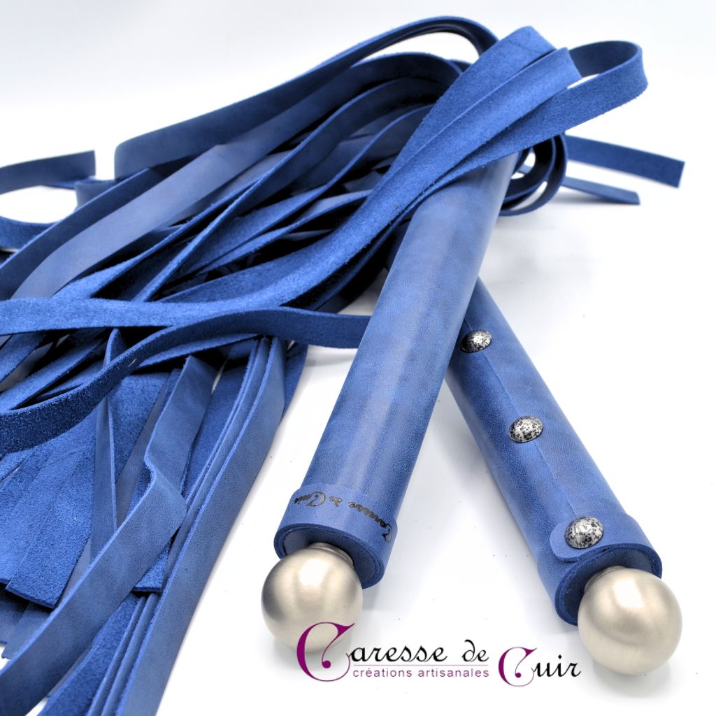 Paire de martinets cuir bleu pour florentine