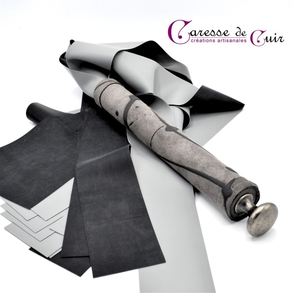 Martinet en latex bicolore noir/gris