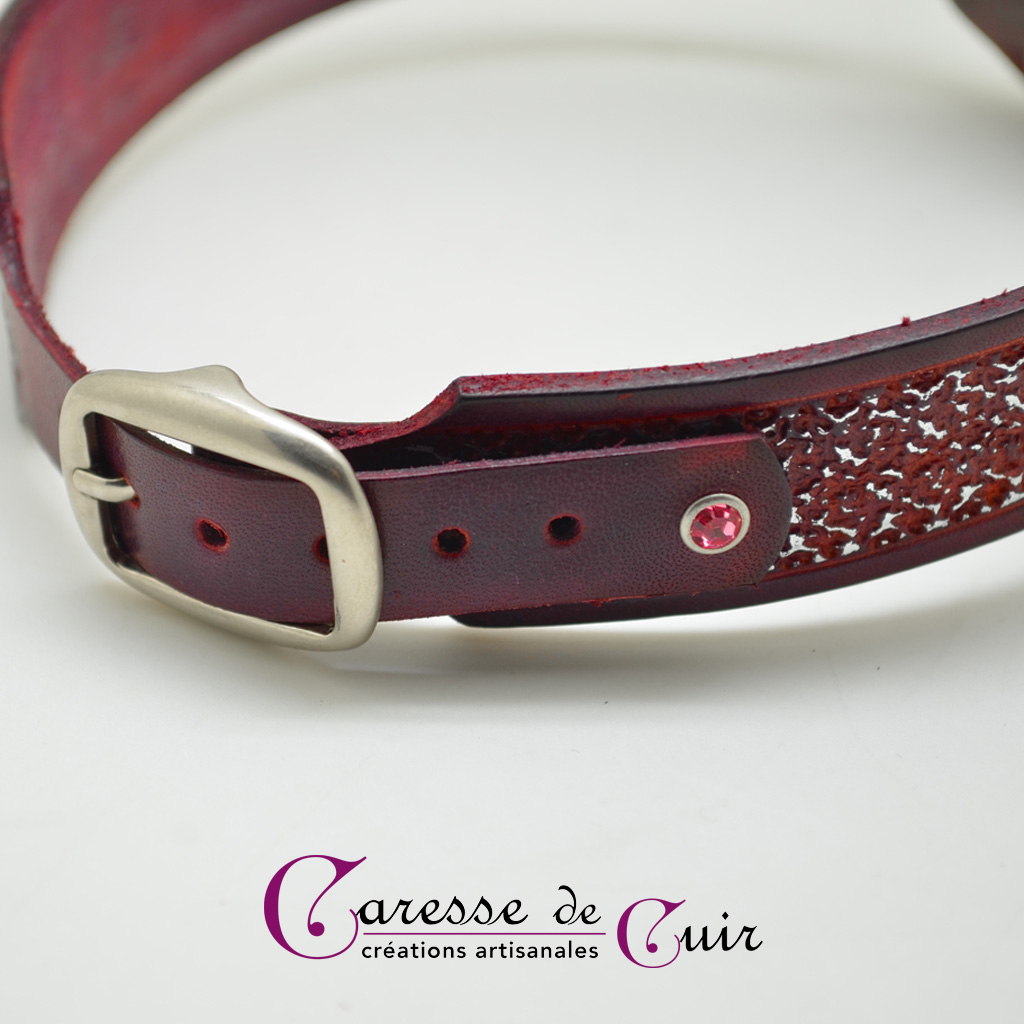 Collier-cuir-rouge-SM-pointe-amovible-argent-3