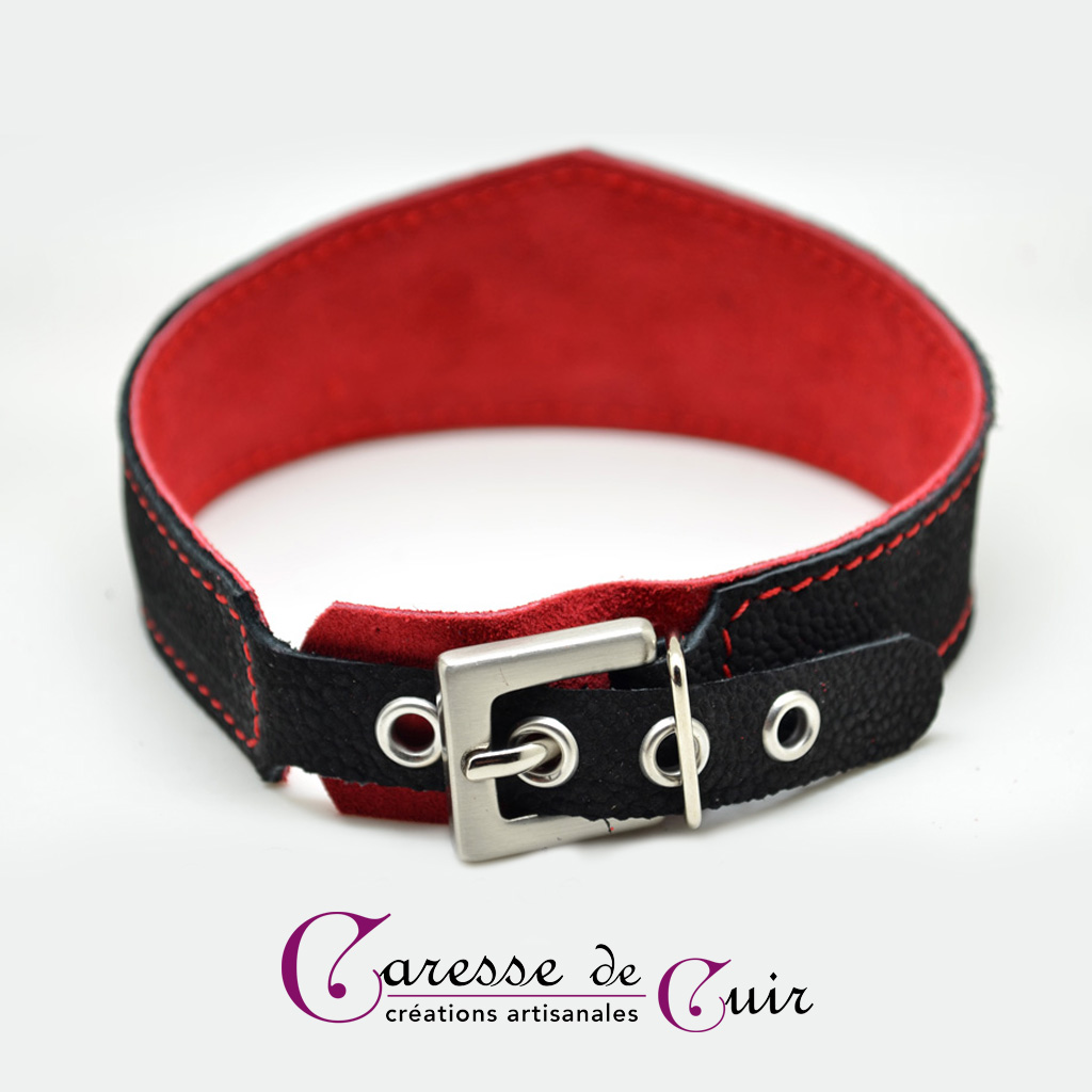 ensemble-collier-sm-cuir-laisse-noir-rouge-caressedecuir-5