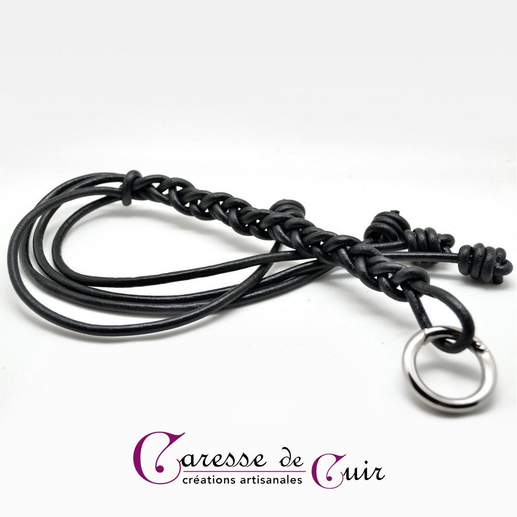 martinet-tout-cuir-noir-tressé-noeud-caressedecuir-2