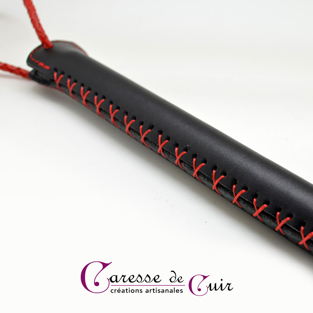 paddle-noir-cuir-double-couture-rouge-4