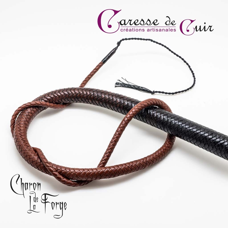 Fouet Bullwhip Squadron 16 Tresses Cuir De Kangourou - Marron - 4 à 16 Pieds (neuf)