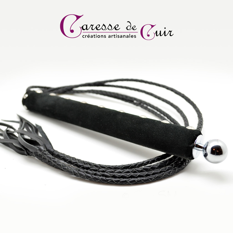 Fouet de CHARON noir et or métallisé - Les fouets de CHARON - Caresse