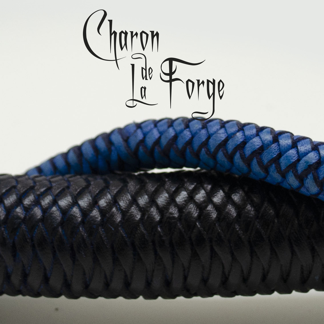 Fouet de taureau noir tissage en cuir véritable fissuration bruyante 08