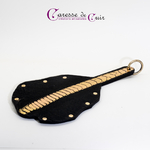 Paddle-noir-or-cuir-autruche-1