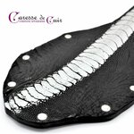 paddle-autruche-noir-argent-caresse-de-cuir