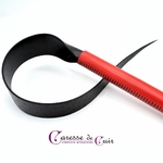 Langue-de-dragon-cuir-rouge-noir-autruche-caresse-de-cuir-3